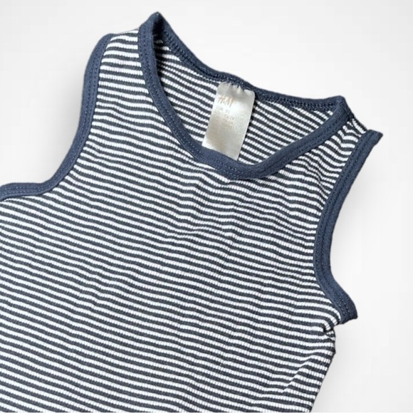 4/$20 H&M Navy Blue Striped  Onesie 2T - Picture 2 of 5